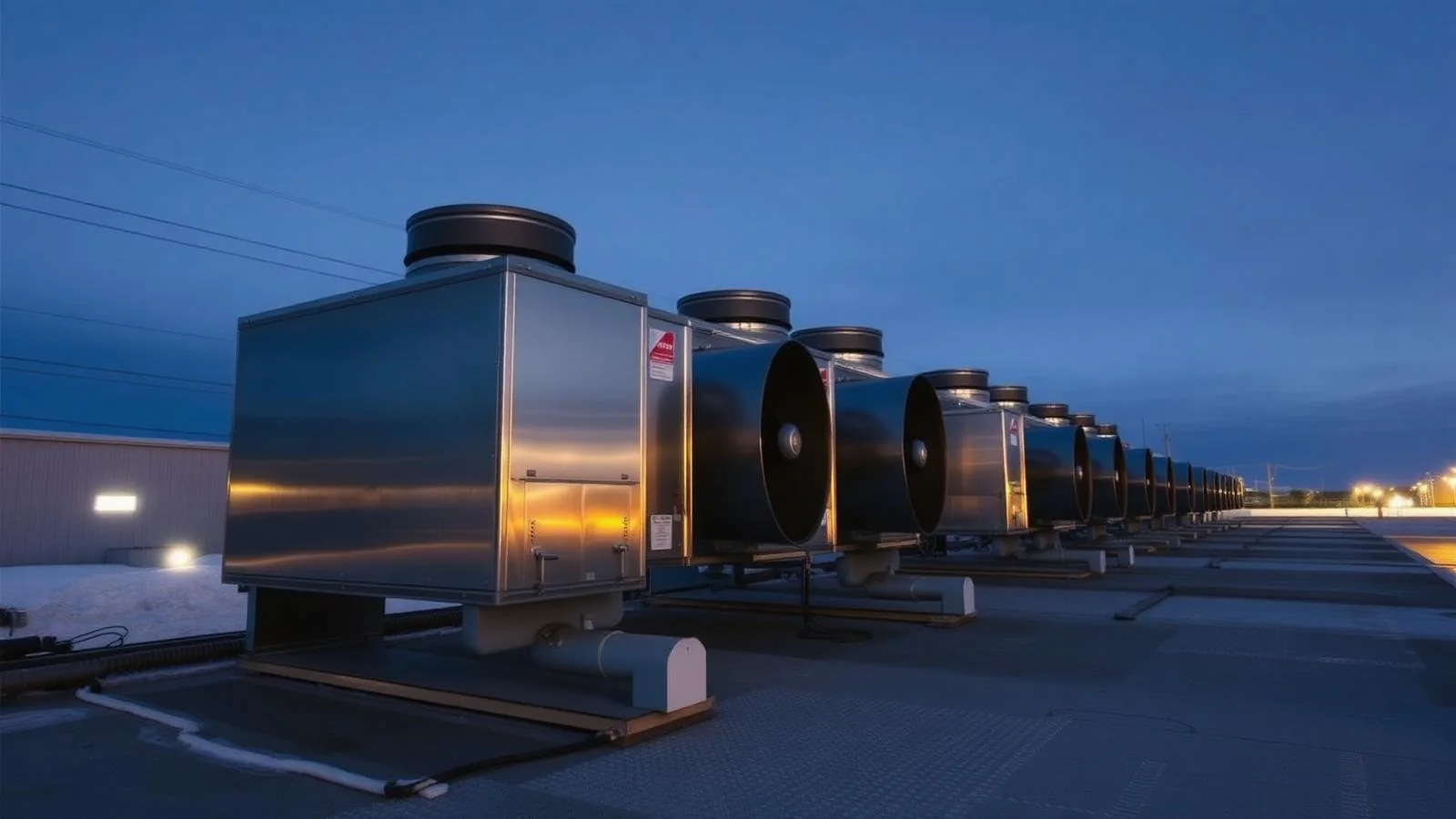 Commercial rooftop CaptiveAire make-up air units in Fort McMurray